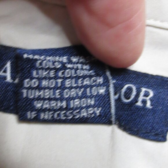 ANN TAYLOR womens BLOUSE ecru DRESS shirt STRETCH light gray CAREER SIZE 6 - Picture 7 of 9